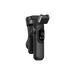 Black handheld gimbal stabilizer, highlighting its compact design and control buttons.