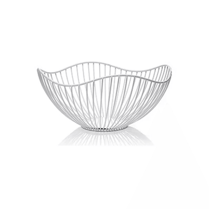 white Metal Wire Fruit Basket