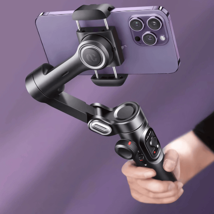 Gimbal Stabilizer for Smartphones – 3-Axis Stabilization, Smart Tracking, and Bluetooth Connectivity