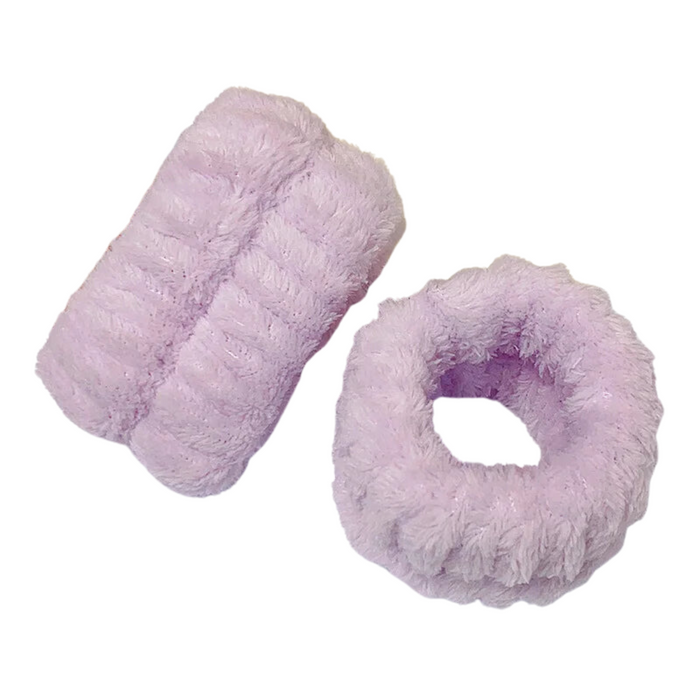 Purple Wrist Towels For Face Washing.