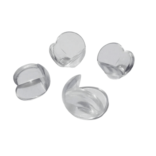 Four clear corner protectors display on white background.