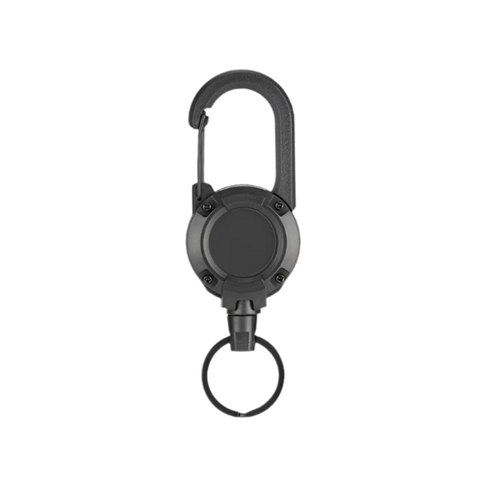 Black Heavy Duty Retractable Keychain.