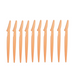 A set of ten peach-colored eyebrow razors, providing a bulk option suitable for frequent users or professional settings. Display on white background.