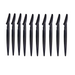 A set of ten black eyebrow razors, providing a bulk option suitable for frequent users or professional settings. Display on white background.