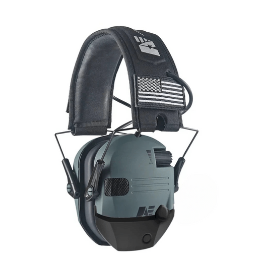 Gray Noise Reduction Earmuffs with Bluetooth.