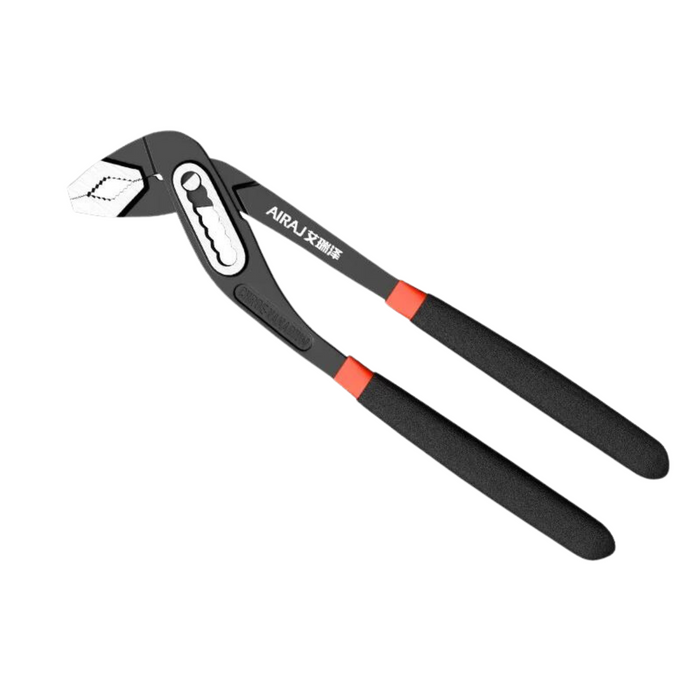 Adjustable wrench with ergonomic handle. Display on white background.