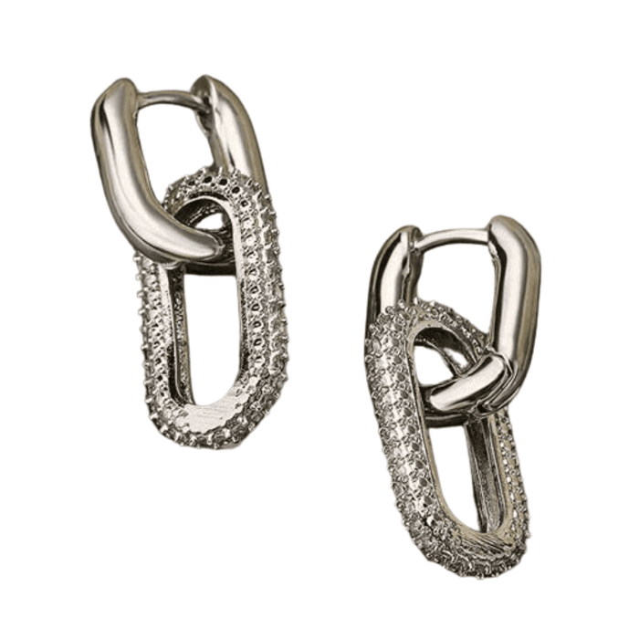 Classic Double Loop Drop Earrings in Gold & Silver, lightweight, vintage-inspired, perfect for weddings, parties, or daily wear, elegant and durable