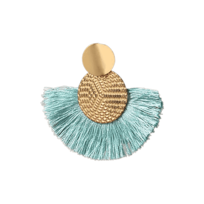 Bohemian Tassel Fringe Earrings, Bold Zinc Alloy Design with Flowing Tassels And Lightweight