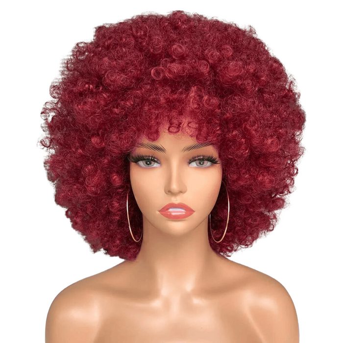 Short Synthetic Afro Wigs