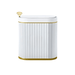 Smart white trash can. Display on white background.