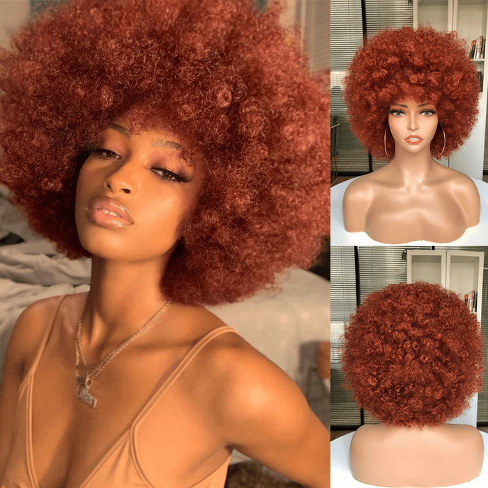 Short Synthetic Afro Wigs