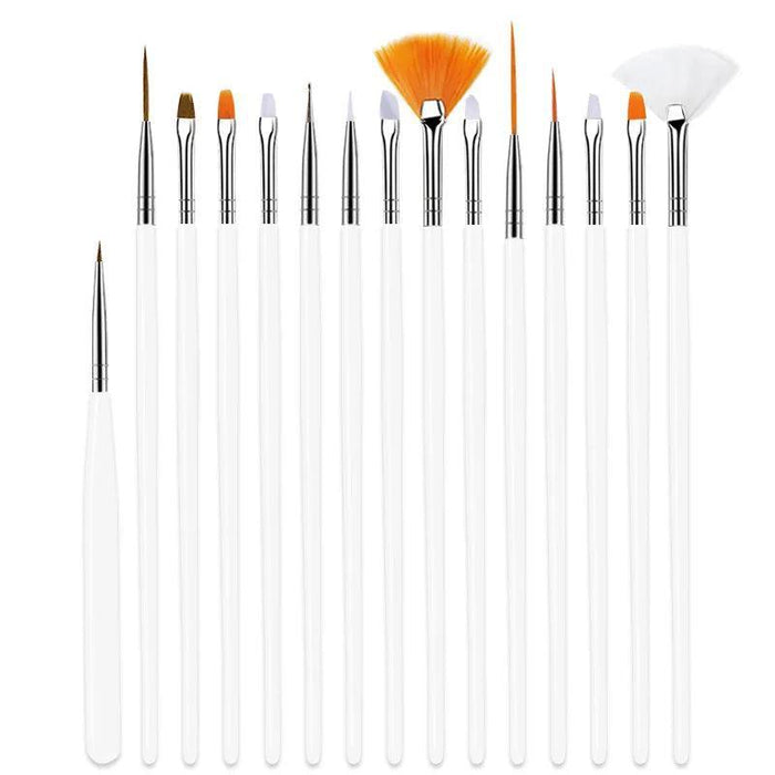 White Nail Art Brushes set