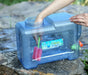 cleaning the inside of a water container, showing its large, easy-access opening.