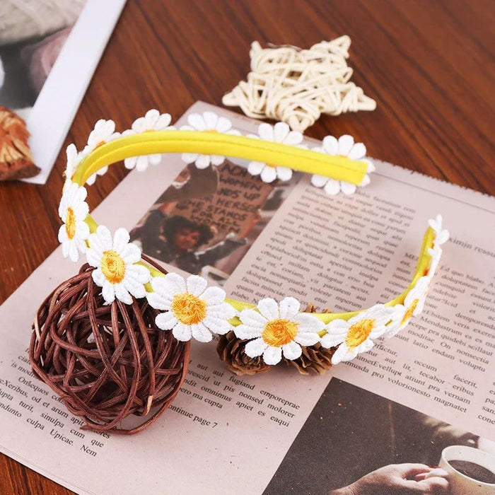 yellow Chic Daisy Flower Hair Bands