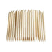 30 pieces of orange wood nail sticks display on white background.34060989