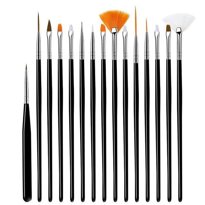 Black Nail Art Brushes set