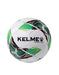 White Kelme Vortex soccer ball with green pattern.