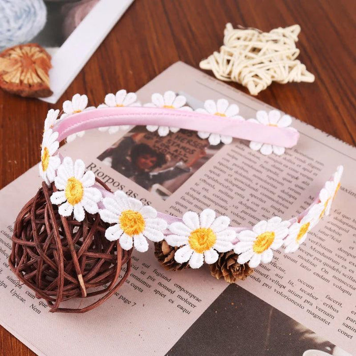 pink Chic Daisy Flower Hair Bands