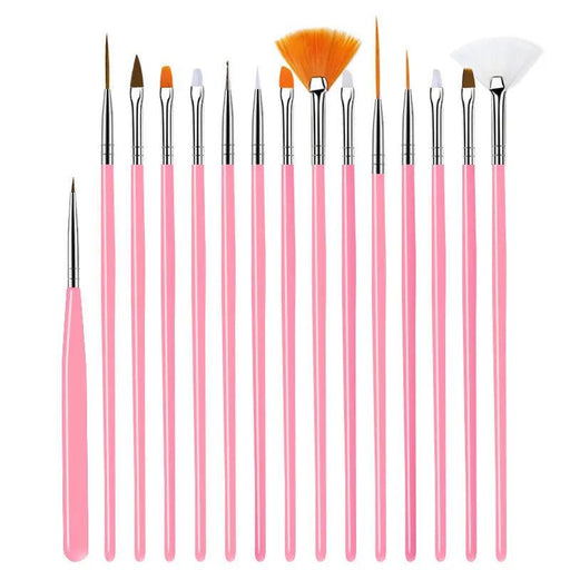 Pink Nail Art Brushes set