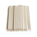 50 pieces of orange wood nail sticks display on white background.