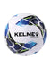 White Kelme Vortex soccer ball with blue pattern.