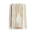 30 pieces of orange wood nail sticks display on white background.