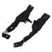 A pair of black Concept double camera shoulder straps with padded sections and adjustable buckles, designed for carrying two cameras.