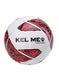 White Kelme Vortex soccer ball with red pattern.