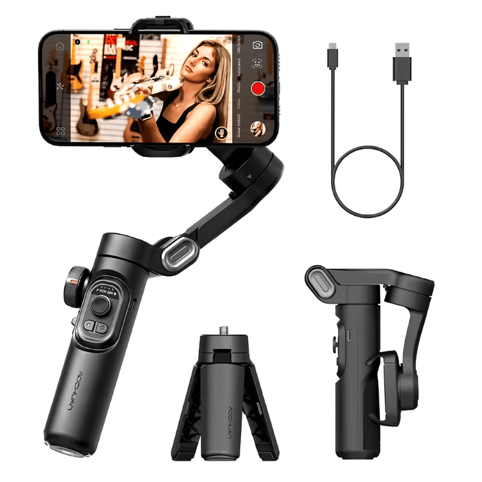 Gimbal Stabilizer for Smartphones – 3-Axis Stabilization, Smart Tracking, and Bluetooth Connectivity