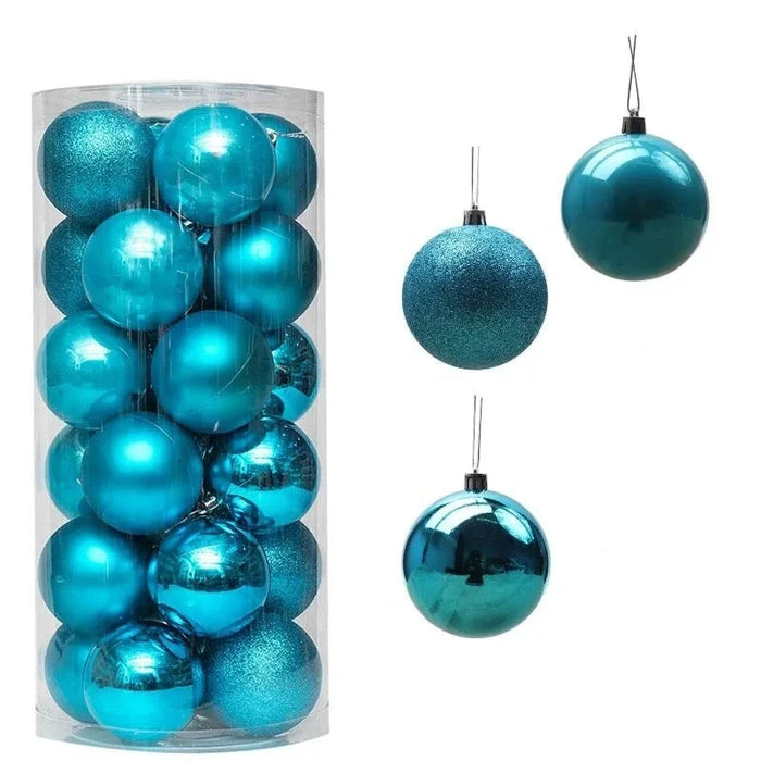 Christmas Tree Ornaments, 24 or 36 Piece Set, Vibrant Holiday Colors, Lightweight & Durable, Perfect for Tree, Wreaths, and Garlands