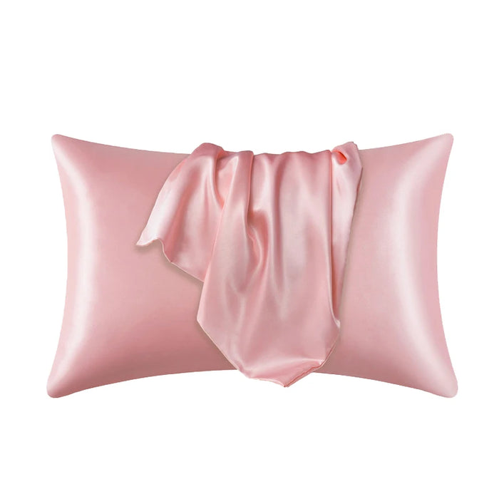 pink silk pillowcase