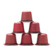 6 red Refillable Nespresso Pods