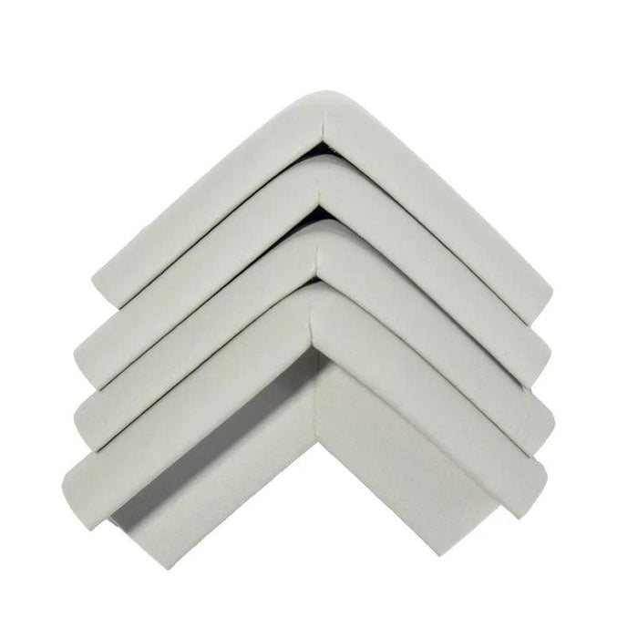 Four gray corner protectors display on white background.