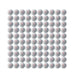 One hundred white Huieson G40+ table tennis balls arranged in a grid, each with three red stars and "Made in China" text.