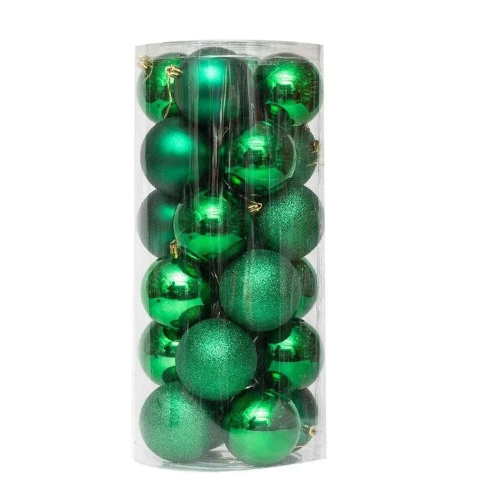 Christmas Tree Ornaments, 24 or 36 Piece Set, Vibrant Holiday Colors, Lightweight & Durable, Perfect for Tree, Wreaths, and Garlands