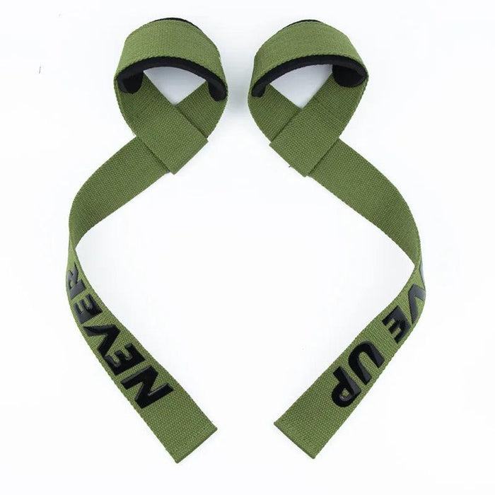 green Non-Slip Lifting Straps