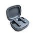 Blue JBL wireless earbuds inside an open charging case.