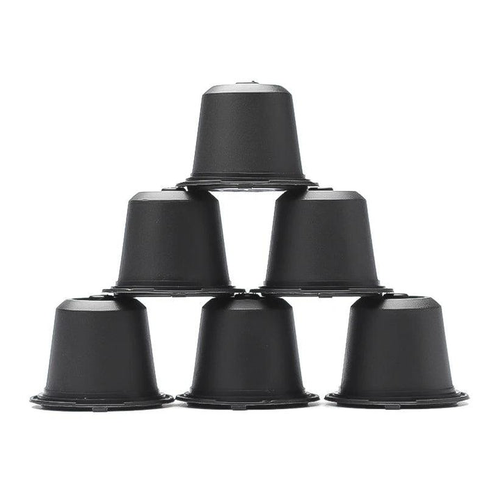 6 Black Refillable Nespresso Pods