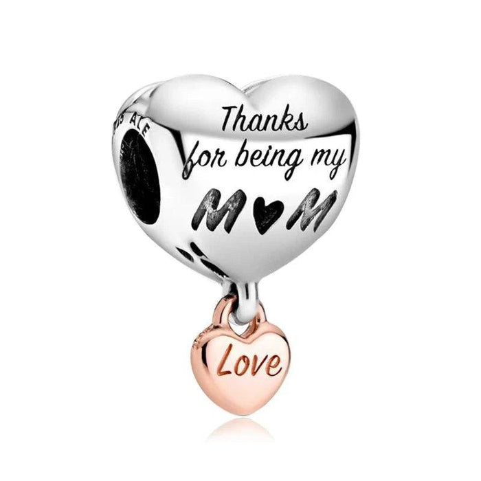 "Mom" silver charm