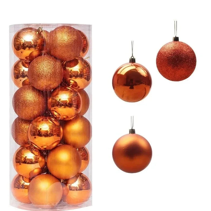 Christmas Tree Ornaments, 24 or 36 Piece Set, Vibrant Holiday Colors, Lightweight & Durable, Perfect for Tree, Wreaths, and Garlands