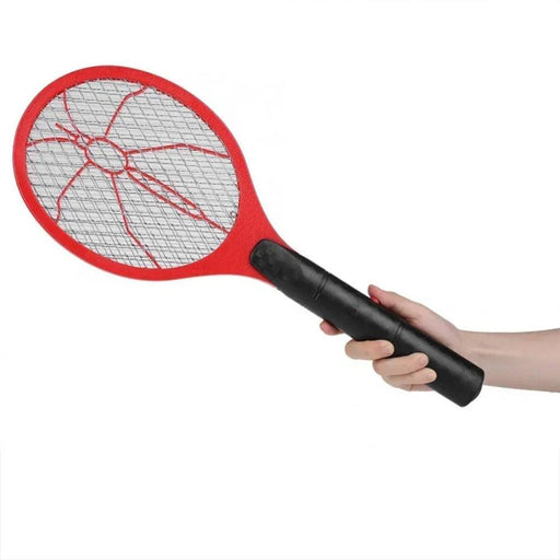 red Electric Mosquito Swatterin a hand