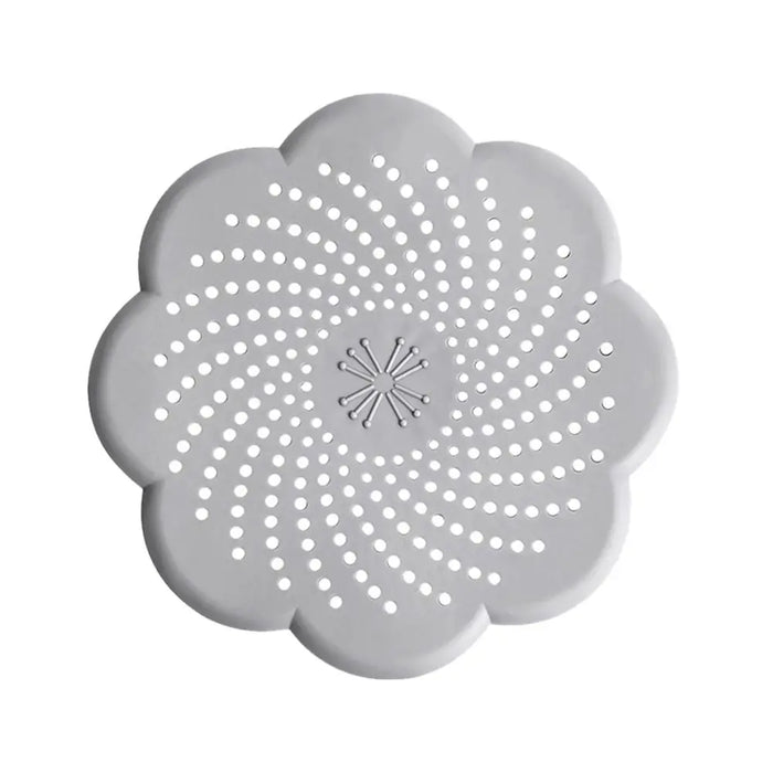 gray Flower Silicone Drain Cover