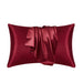 red wine silk pillowcase