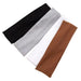 4 Elastic Headbands in brown, gray, black, and white.