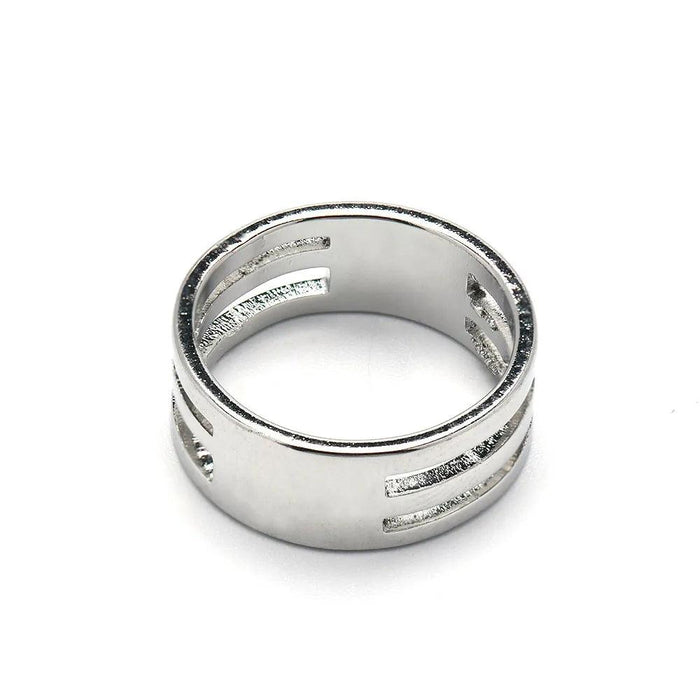 Top view of a Silver Jump Ring Opener, displayed on a white background.