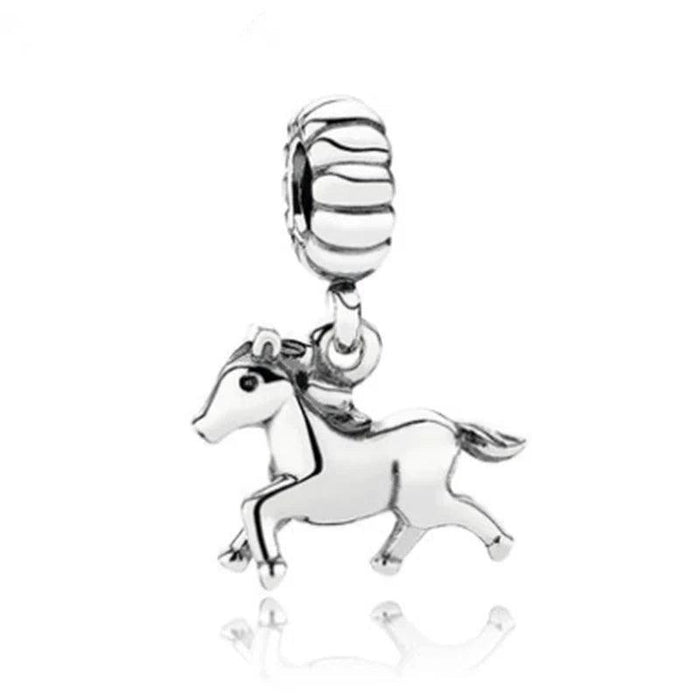 Horse silver charm