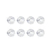 Set of eight transparent corner protectors display on white background.