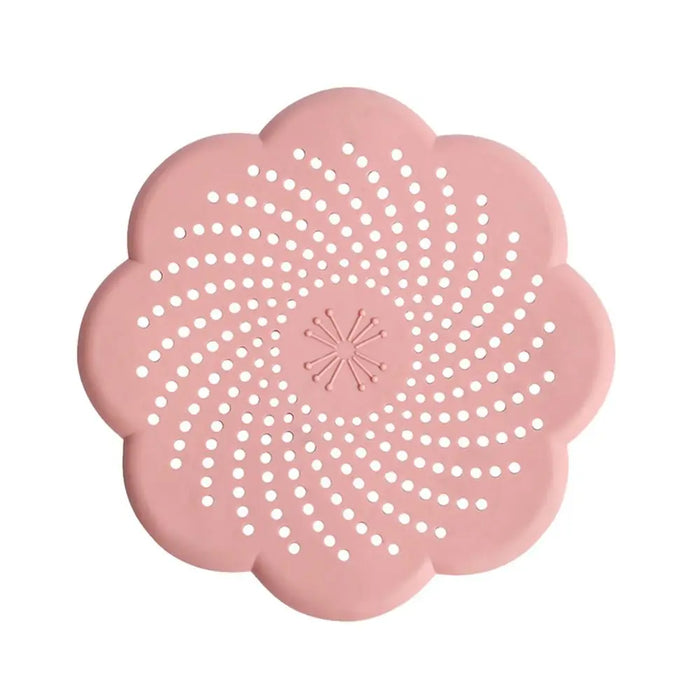 pink Flower Silicone Drain Cover