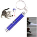 blue Laser pointer keychain with flashlight for cat play.