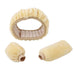 beige Plush Steering Wheel Cover Set